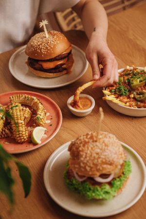 California Cornribs, Superfries & Burger at Hulala in Dusseldorf