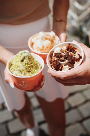 3 vegan Soft Ice at Hulala in Dusseldorf