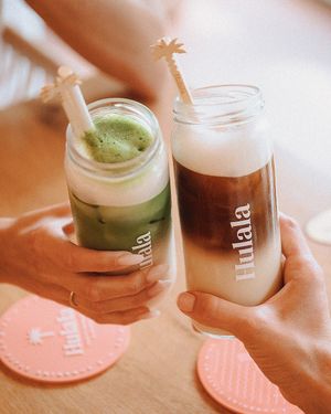Iced Matcha Latte & Iced Coffee at Hulala in Dusseldorf