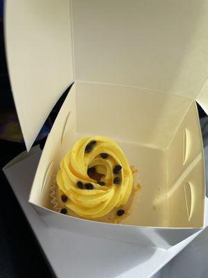Passionfruit Lemon Pop cupcake at Mister Nice Guy's Bakeshop in Ascot Vale