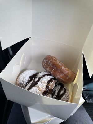 Chocolate babka and glazed bronut  at Mister Nice Guy's Bakeshop in Ascot Vale