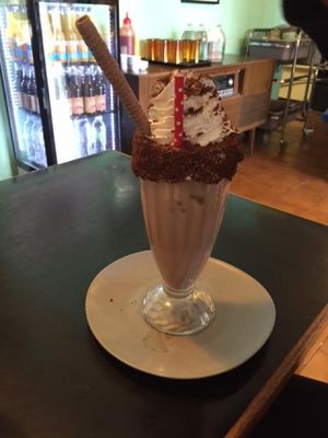 Chocolate lochness milkshake at Mister Nice Guy's Bakeshop in Ascot Vale
