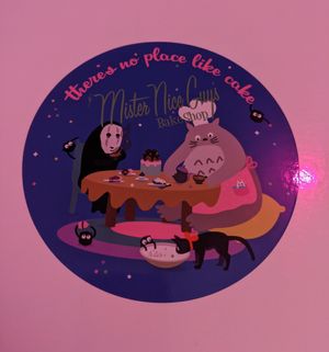 Love the Ghibli stickers! at Mister Nice Guy's Bakeshop in Ascot Vale