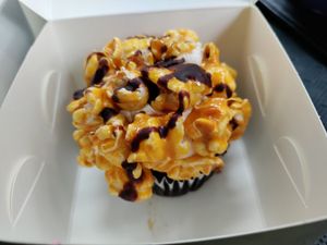 Caramelized popcorn cupcake! at Mister Nice Guy's Bakeshop in Ascot Vale