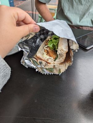 Schnitzel sub at Mister Nice Guy's Bakeshop in Ascot Vale