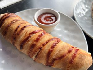 Pretzel dog  at Mister Nice Guy's Bakeshop in Ascot Vale