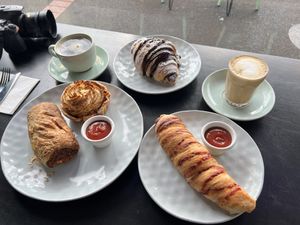 Our breakfast  at Mister Nice Guy's Bakeshop in Ascot Vale