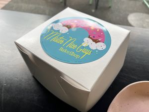 Our takeout box  at Mister Nice Guy's Bakeshop in Ascot Vale