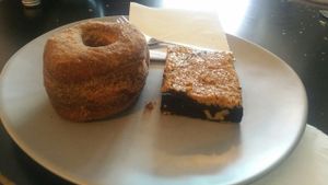 Bronut and peanut butter brownie at Mister Nice Guy's Bakeshop in Ascot Vale