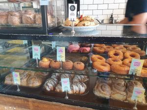 Display cabinet at Mister Nice Guy's Bakeshop in Ascot Vale