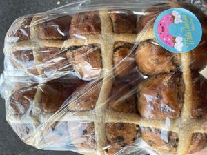 Traditional hot cross buns  at Mister Nice Guy's Bakeshop in Ascot Vale