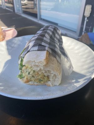 Chickpea tuna baguette  at Mister Nice Guy's Bakeshop in Ascot Vale