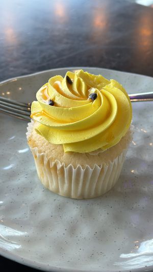 Lemon passionfruit cupcake   at Mister Nice Guy's Bakeshop in Ascot Vale