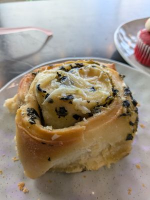Cheesey spinach scroll mmmm It's even better when it's warmed up, just ask at Mister Nice Guy's Bakeshop in Ascot Vale