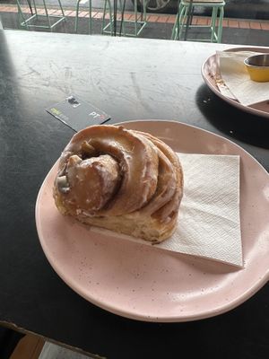 Apple and caramel bun omg   at Mister Nice Guy's Bakeshop in Ascot Vale