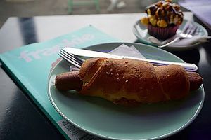 Pretzel Dog at Mister Nice Guy's Bakeshop in Ascot Vale
