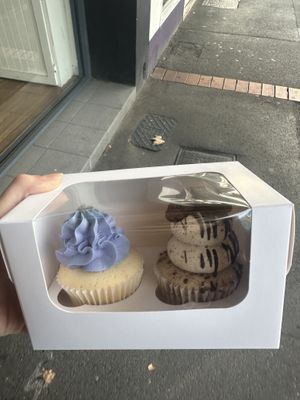 Lavender vanilla (left) and tough cookie (right)  at Mister Nice Guy's Bakeshop in Ascot Vale