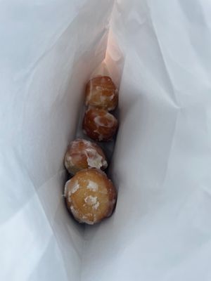Fresh donut holes at Mister Nice Guy's Bakeshop in Ascot Vale