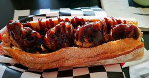 Siracha BBQ Jicken Sub at Mister Nice Guy's Bakeshop in Ascot Vale