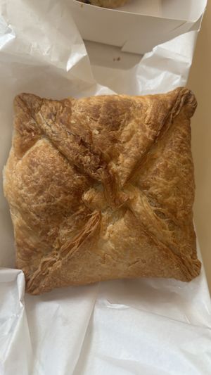 Spinach and “cheese" pastry  at Mister Nice Guy's Bakeshop in Ascot Vale