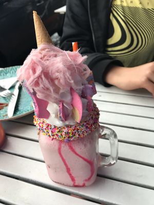 Unicorn milkshake...my kids were in heaven! Smiles and singing taste buds all the way at Mister Nice Guy's Bakeshop in Ascot Vale