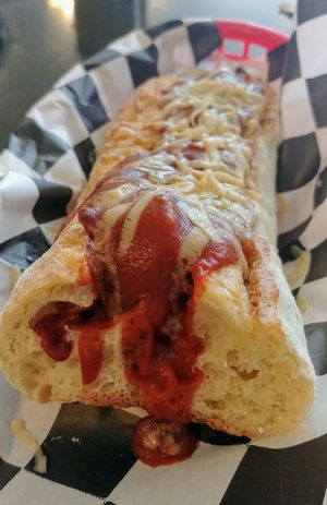 *meatball* sub at Mister Nice Guy's Bakeshop in Ascot Vale