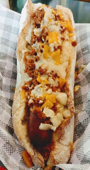Coney Island Chilli Dog at Mister Nice Guy's Bakeshop in Ascot Vale
