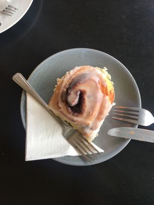 Cinnamon bun at Mister Nice Guy's Bakeshop in Ascot Vale