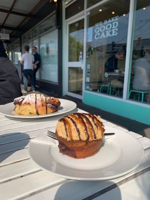 The perfect snickers bronut at Mister Nice Guy's Bakeshop in Ascot Vale