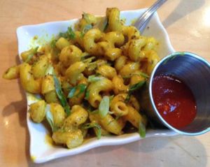 delicious and creamy vegan Mac and cheese. at Om Cafe in Ferndale