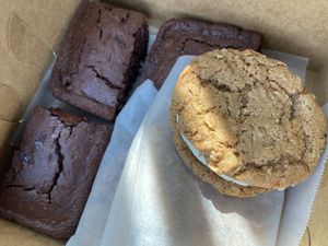 V/GF Brownies + V/GF Oatmeal cream pie￼ at Sweet Theory Baking Co. in Jacksonville