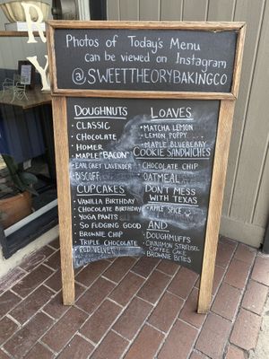 Today’s Selection at Sweet Theory Baking Co. in Jacksonville