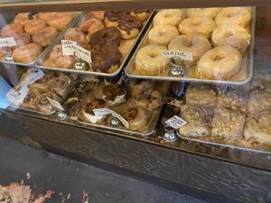 bakery case donuts !!! at Sweet Theory Baking Co. in Jacksonville