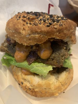 Breakfast biscuit sandwich, something with chick in the title I think!  at Sweet Theory Baking Co. in Jacksonville