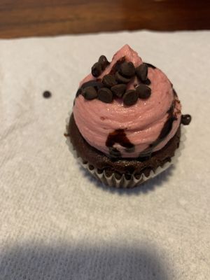 Chocolate raspberry GF cupcake  at Sweet Theory Baking Co. in Jacksonville