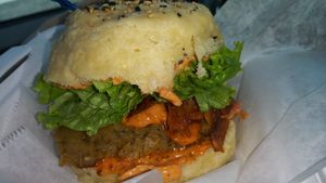 delicious vegan biscuit sandwich at Sweet Theory Baking Co. in Jacksonville