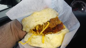 delicious vegan biscuit sandwich at Sweet Theory Baking Co. in Jacksonville