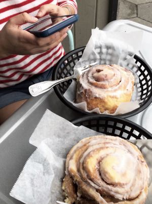 Cinnamon roll! The best! at Sweet Theory Baking Co. in Jacksonville