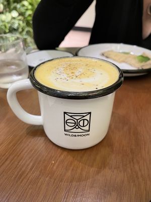 Golden latte  at Wild & The Moon in Doha