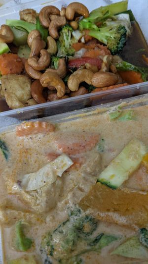 Pumpkin curry and cashew stir-fry at Thai Lotus in Wurtulla