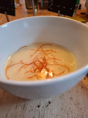 Cauliflower soup at Neue Regensburger Hütte in Neustift Im Stubaital