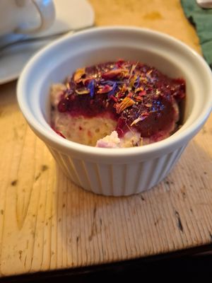 Rice dessert at Neue Regensburger Hütte in Neustift Im Stubaital