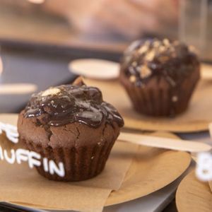 Chocolate muffin  at MegaRawBar in Mallorca