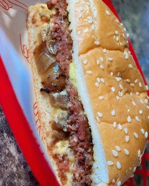 ‘Beef’ burger  at Dimpsy's Diner in Plymouth