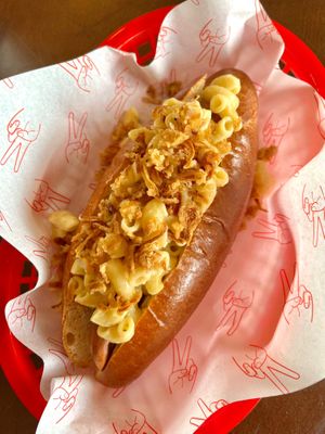 Cheese Dog  at Dimpsy's Diner in Plymouth