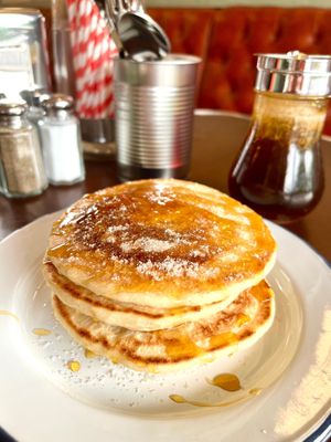 Pancakes  at Dimpsy's Diner in Plymouth