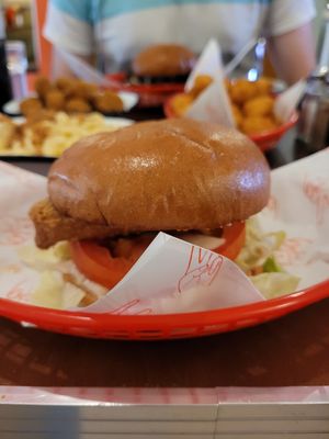 'Chicken' burger at Dimpsy's Diner in Plymouth