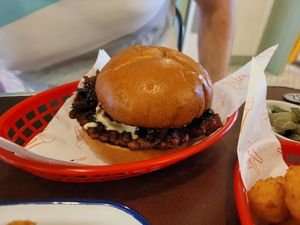 Brisket burger at Dimpsy's Diner in Plymouth