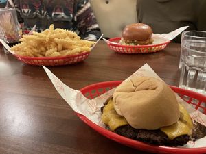 Yummy burgers 🍔   at Dimpsy's Diner in Plymouth