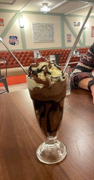 Chocolate 🍫 fudge 🍨  at Dimpsy's Diner in Plymouth